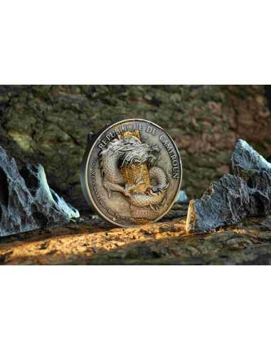 MONKEY KING 2 Oz Silber & 11,5 Oz Kupfer Glow In Dark Münze 2000 Francs Kamerun 2025 - Coins & More - Kamerun
