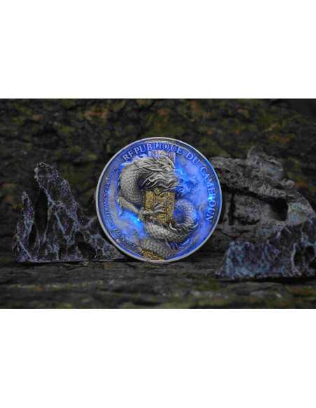 MONKEY KING Moneta d'argento da 2 once e rame da 11,5 once che brilla al buio 2000 franchi Camerun 2025 - Coins & More - Camerun