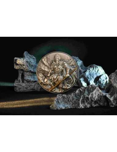 MONKEY KING 2 Oz Silber & 11,5 Oz Kupfer Glow In Dark Münze 2000 Francs Kamerun 2025 - Coins & More - Kamerun
