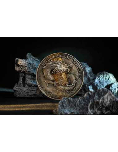 MONKEY KING Moneta d'argento da 2 once e rame da 11,5 once che brilla al buio 2000 franchi Camerun 2025 - Coins & More - Camerun