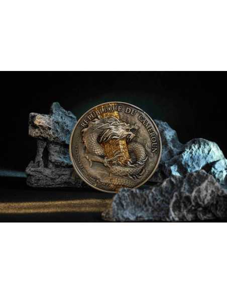MONKEY KING 2 Oz Silber & 11,5 Oz Kupfer Glow In Dark Münze 2000 Francs Kamerun 2025 - Coins & More - Kamerun