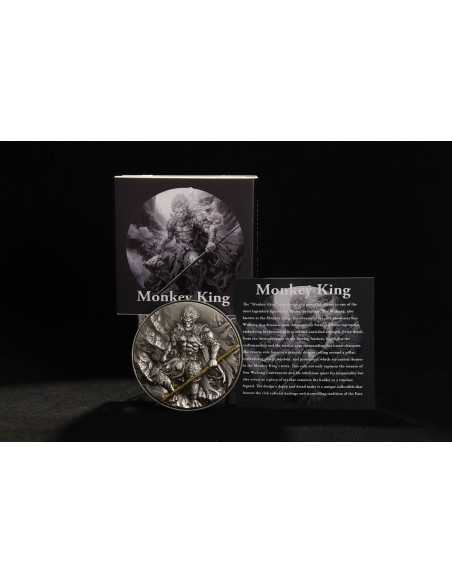 MONKEY KING Moneta d'argento da 2 once e rame da 11,5 once che brilla al buio 2000 franchi Camerun 2025 - Coins & More - Camerun