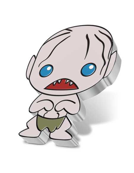 GOLLUM - The Lord Of The Rings Series Chibi 1 Oz Silver Coin 2$ Niue 2021 - Coins & More - Niue