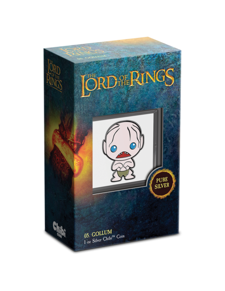 GOLLUM - The Lord Of The Rings Series Chibi 1 Oz Silver Coin 2$ Niue 2021 - Coins & More - Niue
