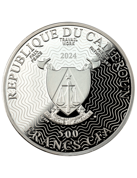 MESSIER 100NGC Galaxien Silbermünze 500 Francs CFA Kamerun 2024 - Coins & More - Kamerun