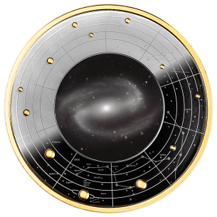 MESSIER 100NGC Galaxias Moneda de Plata 500 Francos CFA Camerún 2024 - Coins & More - Camerún