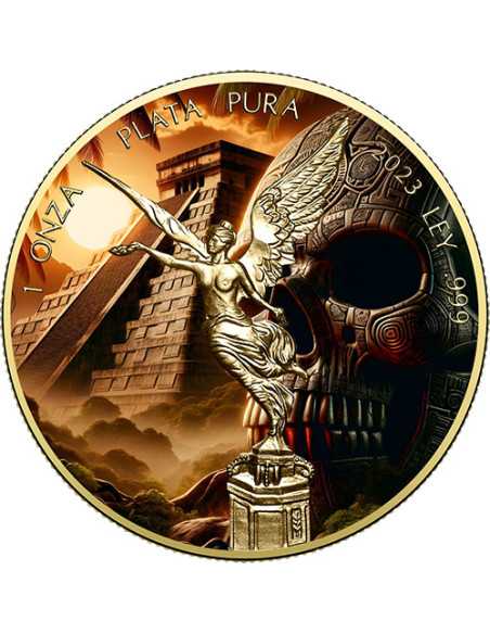 DEAD MAYAN EMPIRE Pièce 1 Oz Argent Libertad Mexique 2023 - Coins & More - Mexique