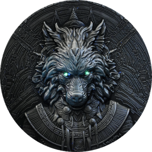 ANUBIS Moneta d'Argento da 2 Oz 2000 Franchi CFA Gabon 2024 - Coins & More - Gabon