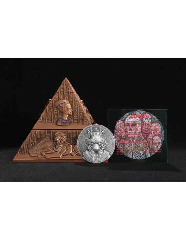 ANUBIS Moneta d'Argento da 2 Oz 2000 Franchi CFA Gabon 2024 - Coins & More - Gabon