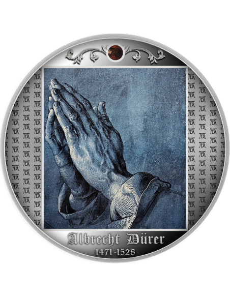 STUDY OF THE APOSTLE'S HANDS Albrecht Dürer Silver Coin 500 Francs Cameroon 2021