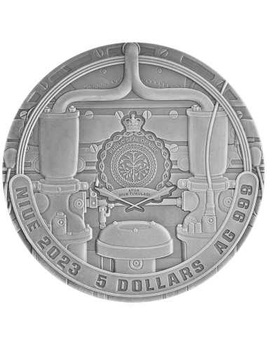 DIESELPUNK El Universo Punk 2 Oz Plata UV Fluorescente Moneda 5$ Niue 2023 - Coins & More - Niue