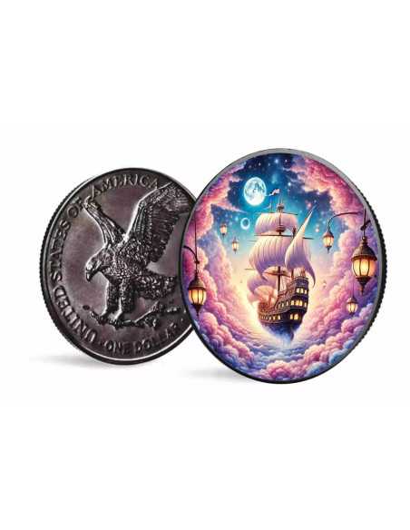 CANDY SHIP Masters of the Seas Moneda de Plata American Eagle 1 Oz 1$ USA 2024 - Coins & More - Usa