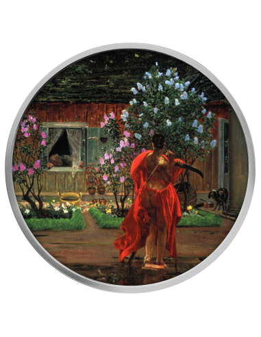 THANATOS 170 Aniversario del nacimiento de Jacek Malczewski Moneda de Plata 500 Francos CFA Camerún 2024 - Coins & More - Cam...