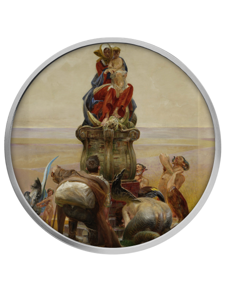 ADORATION OF THE MADONNA 170th Anniversary of Jacek Malczewski's Birth Silver Coin 500 Francs CFA Cameroon 2024 - Coins & Mor...