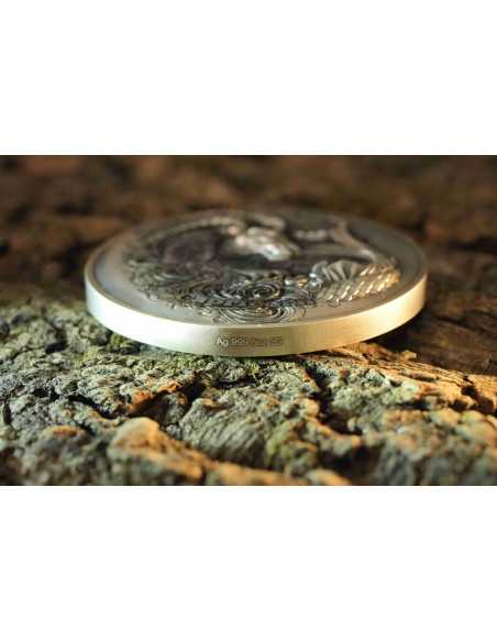 CAPRICORN Twelve Zodiac Signs 5 Oz UV Silver Coin 12$ Dollars Niue 2024 - Coins & More - Chad