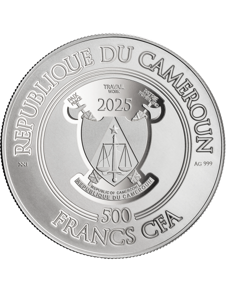 SANTA CLAUS Silver Coin 500 Francs CFA Cameroon 2025 - Coins & More - Cameroon