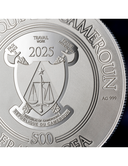 CYBER SANTA CLAUS Silbermünze 500 Francs CFA Kamerun 2025 - Coins & More - Kamerun