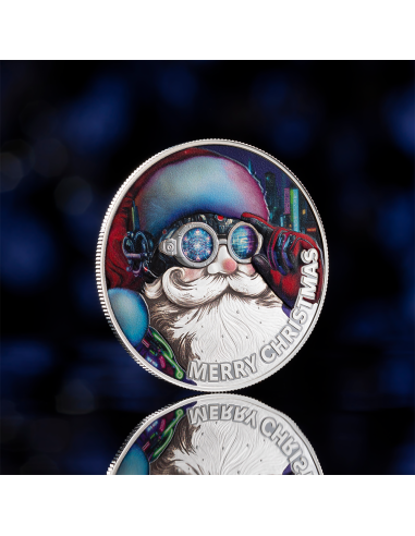 CYBER SANTA CLAUS Silbermünze 500 Francs CFA Kamerun 2025 - Coins & More - Kamerun