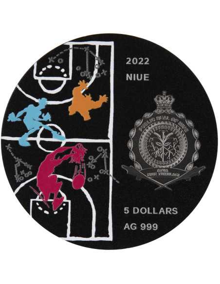 SPACE JAM 2 Oz Silver Coin 5$ Dollars Niue 2022 - Coins & More - Niue