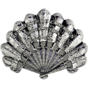 VENTOLA EUROPEA DI GRAZIA Moneta d'argento antica da 2 Oz 2000 Franchi Camerun 2025 - Coins & More - Camerun 2