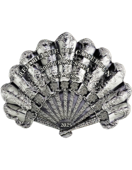 VENTOLA EUROPEA DI GRAZIA Moneta d'argento antica da 2 Oz 2000 Franchi Camerun 2025 - Coins & More - Camerun