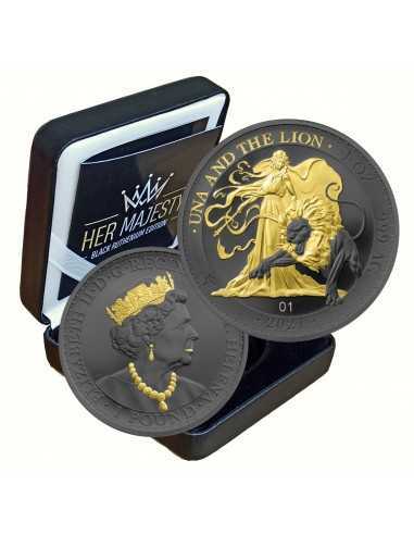 UNA AND THE LION Her Majesty Edition 1 Oz Silver Coin 1 Pound Saint Helena 2021 - Coins & More - Africa