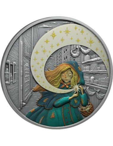 LITTLE MATCH GIRL Fairy Tales 1 Oz Silbermünze 1$ Niue 2024 - Coins & More - Niue