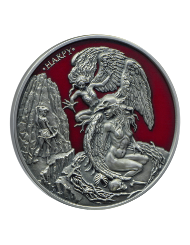 HARPY Creature Mitiche Moneta d'Argento da 2 Oz 5$ Niue 2024 - Coins & More - Niue