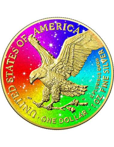 DIAMANTE DE ORO RAINBOW 1 Oz Moneda de Plata 1$ USA 2024 - Coins & More - Usa
