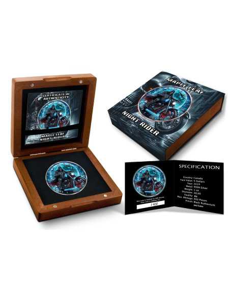 NIGHT RIDER Dark Riders 1 Oz Silbermünze 5$ Kanada 2024 - Coins & More - Kanada