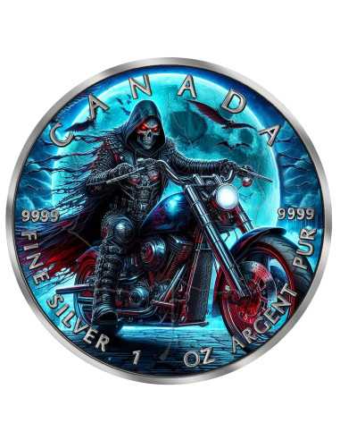 NIGHT RIDER Dark Riders 1 Oz Silbermünze 5$ Kanada 2024 - Coins & More - Kanada