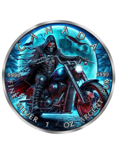 NIGHT RIDER Dark Riders 1 Oz Silbermünze 5$ Kanada 2024 - Coins & More - Kanada
