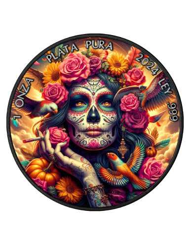 SANTA MUERTE II Libertad 1 Oz Moneda de Plata 1 Onza México 2024 - Coins & More - Mexico