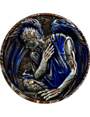 SAN RAFFAELE Arcangelo 2 Oz Moneta d'Argento Antica 2000 Franchi Camerun 2025 - Coins & More - Camerun