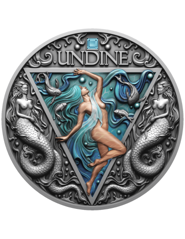UNDINE (Element Wasser) Vier Elementare 2 Oz Silbermünze 2000 Francs Kamerun 2024 - Coins & More - Kamerun