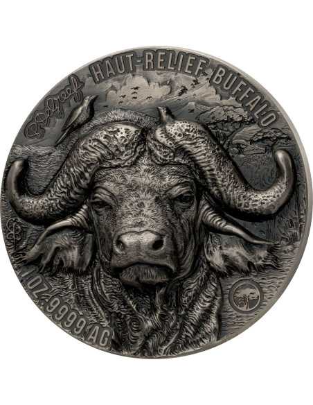 ACQUA BUFFALO Big Five Mauquoy Moneta d'argento da 1 Oz 1000 Franchi Costa d'Avorio 2024 - Coins & More - Costa d'Avorio