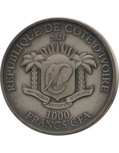 ACQUA BUFFALO Big Five Mauquoy Moneta d'argento da 1 Oz 1000 Franchi Costa d'Avorio 2024 - Coins & More - Costa d'Avorio