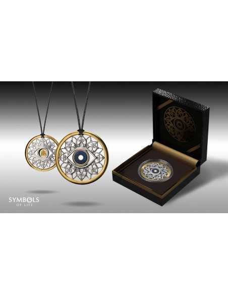 OCCHIO PROTETTIVO Simboli di Vita Moneta d'oro e d'argento da 10$ Barbados 2024 - Coins & More - Barbados