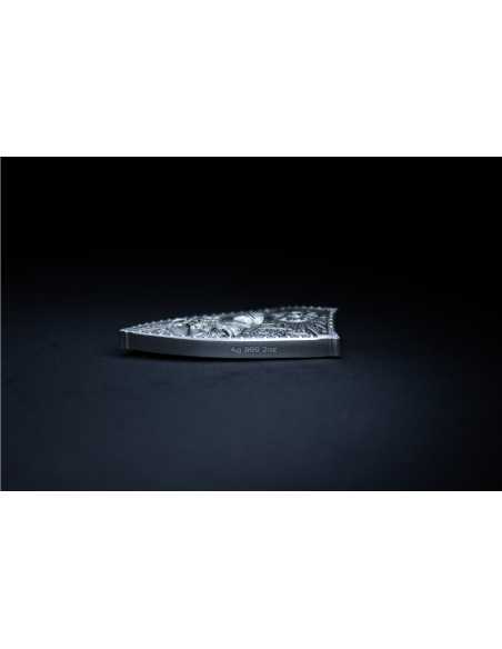 THE CRUSADER'S SHIELD Barretta d'argento da 2 once con finitura antica - Coins & More - Argento