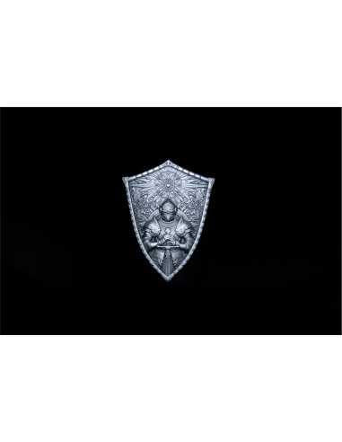 THE CRUSADER'S SHIELD Barretta d'argento da 2 once con finitura antica - Coins & More - Argento