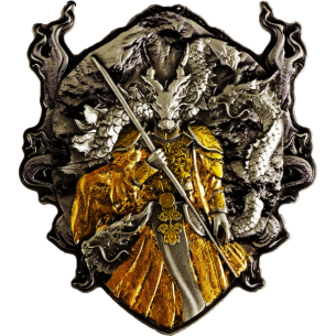 DRAGO ETERNO ANGELO GUARDIANO DEI REALI SACRI CELESTICI Moneta d'argento antica da 2 once 2000 franchi Camerun 2025 - Coins &...