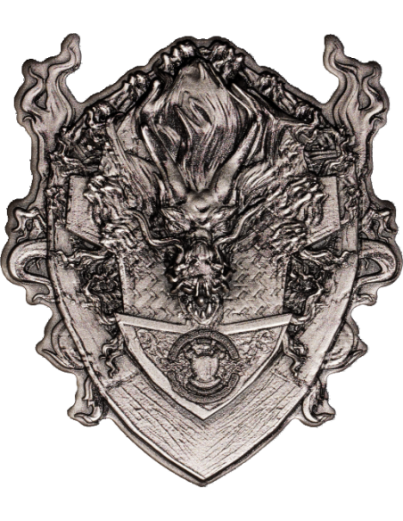 DRAGÓN ETERNO ÁNGEL GUARDIÁN DE LOS SAGRADOS REALES CELESTIALES 2 Oz Moneda de Plata Antigua 2000 Francos Camerún 2025 - Coin...