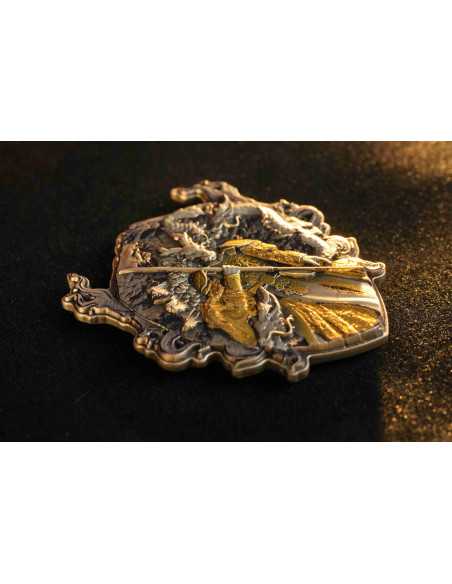 DRAGO ETERNO ANGELO GUARDIANO DEI REALI SACRI CELESTICI Moneta d'argento antica da 2 once 2000 franchi Camerun 2025 - Coins &...