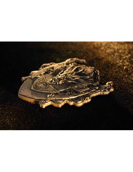 DRAGÓN ETERNO ÁNGEL GUARDIÁN DE LOS SAGRADOS REALES CELESTIALES 2 Oz Moneda de Plata Antigua 2000 Francos Camerún 2025 - Coin...