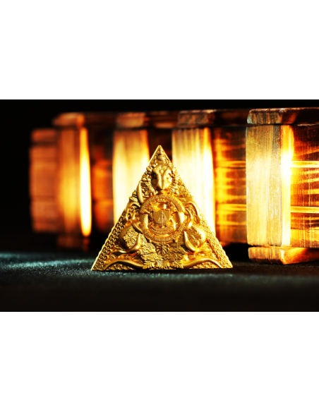 SHIVA Moneta d'argento d'oro dorata Trimurti Guardiani dell'Universo da 3 Oz 3000 Franchi CFA Camerun 2025 - Coins & More - C...