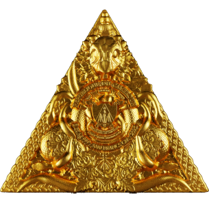 SHIVA Gold vergoldet Trimurti Wächter des Universums 3 Oz Silbermünze 3000 Francs CFA Kamerun 2025 - Coins & More - Kamerun 2