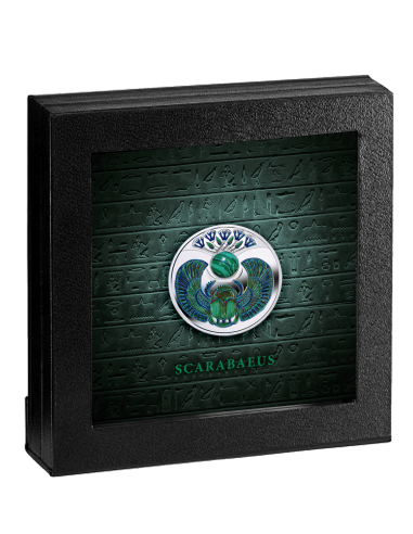 MALACHITE SCARABAEUS Ancient Symbol Silver coin 1$ Niue 2024 - Coins & More - Niue