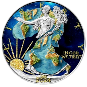LIBERTÉ MONDIALE Pièce d'argent 1 Oz 1$ USA 2024 - Coins & More - Usa