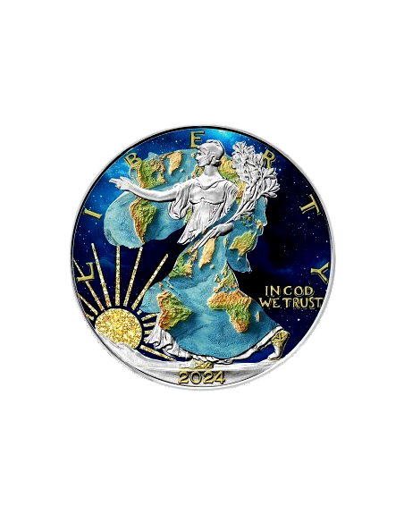 LIBERTÉ MONDIALE Pièce d'argent 1 Oz 1$ USA 2024 - Coins & More - Usa