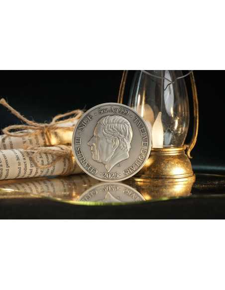 AQUARIUS Douze Signes du Zodiaque Pièce 5 Oz UV Argent 12$ Dollars Niue 2024 - Coins & More - Tchad